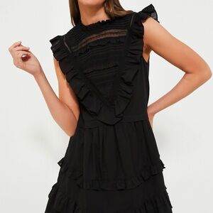 NWT Tuckernuck Cecelia Black Ruffle Dress
